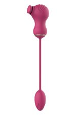 ESSENTIALS FLEXIBLE DUAL STIMULATOR AND VIBRATING EGG PINK - obrazek 2