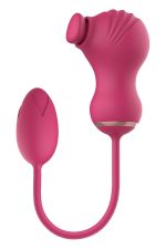 ESSENTIALS FLEXIBLE DUAL STIMULATOR AND VIBRATING EGG PINK - obrazek 3