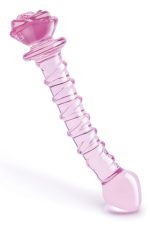 GLAZE GLASS ROSEBUD SPIRAL G-SPOT DILDO - obrazek 3