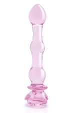 GLAZE GLASS ROSEBUD BEADED DILDO - obrazek 2