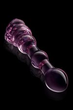 GLAZE GLASS ROSEBUD BEADED DILDO - obrazek 4
