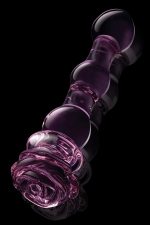 GLAZE GLASS ROSEBUD BEADED DILDO - obrazek 5