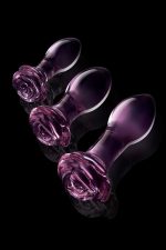 GLAZE GLASS ROSEBUD ANAL TRANING SET - obrazek 4