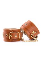 BLAZE ELITE ANKLE CUFFS COGNAC VEGAN LEATHER - obrazek 2