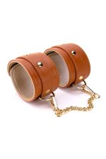 BLAZE ELITE ANKLE CUFFS COGNAC VEGAN LEATHER - obrazek 3