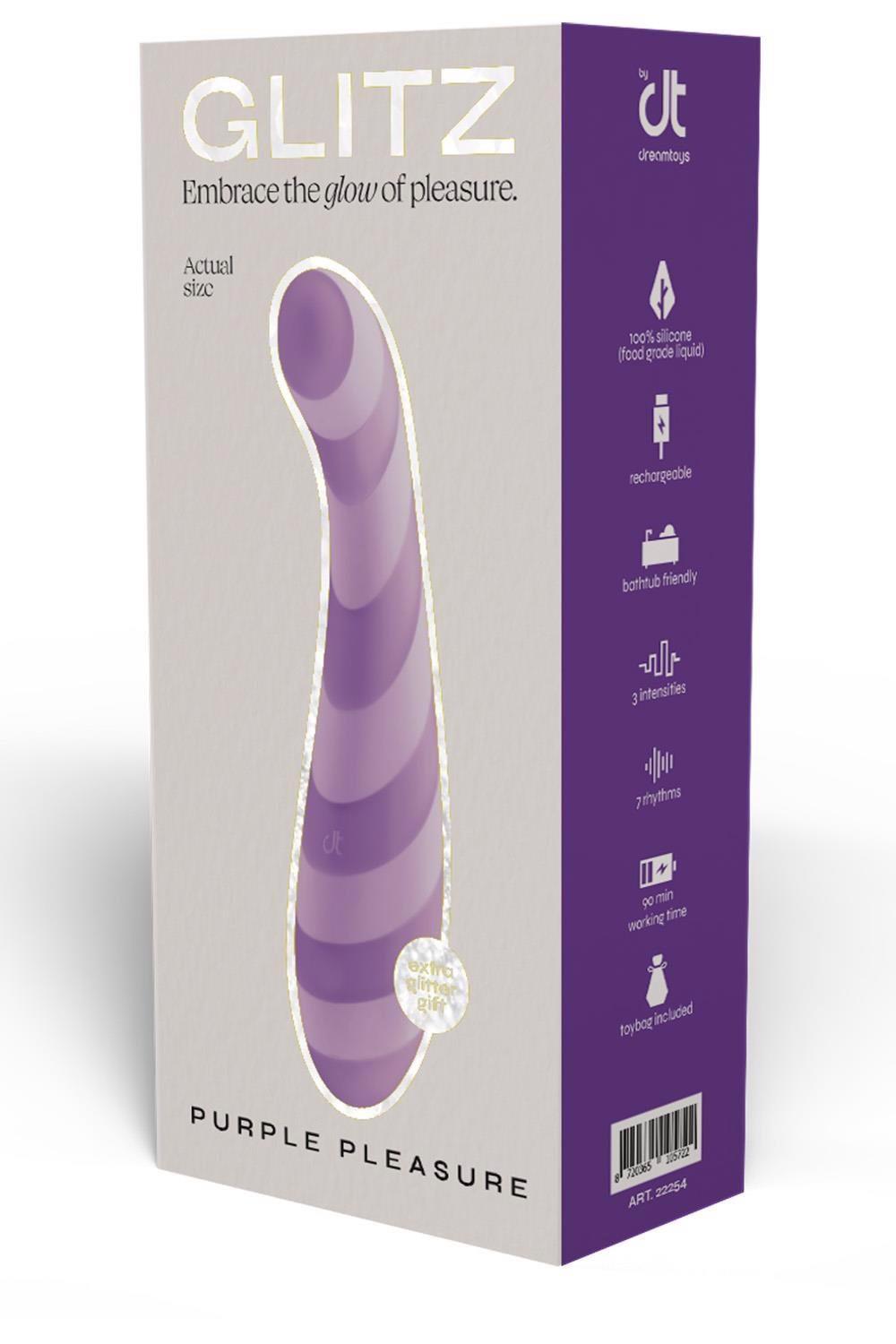 35-22254 GLITZ PURPLE PLEASURE G-SPOT VIBRATOR - obrazek 1