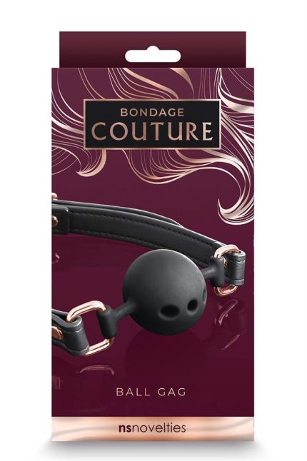 BONDAGE COUTURE BALL GAG  BLACK
