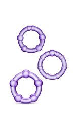 STAY HARD BEADED COCKRINGS PURPLE - obrazek 2