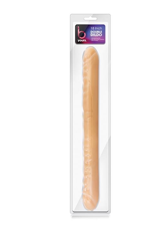 35-330743 B YOURS 18INCH DOUBLE DILDO BEIGE - obrazek 1