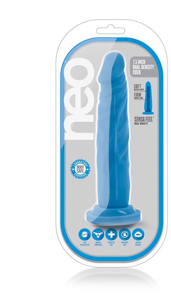 35-331002 NEO 7.5INCH DUAL DENSITY COCK NEON BLUE - obrazek 1