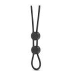 STAY HARD DOUBLE LOOP COCK RING BLACK - obrazek 3