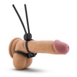 STAY HARD DOUBLE LOOP COCK RING BLACK - obrazek 5