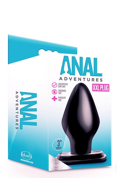 35-331480 ANAL ADVENTURES XXL PLUG BLACK - obrazek 1
