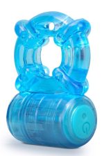 STAY HARD 5 FUNCTION COCK RING BLUE - obrazek 3