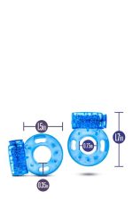 STAY HARD REUSABLE COCK RING BLUE - obrazek 4