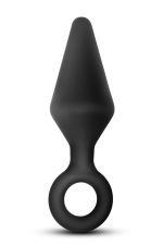 ANAL ADVENTURES PLATINUM SILICONE LOOP PLUG LARGE BLACK - obrazek 2