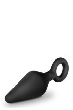 ANAL ADVENTURES PLATINUM SILICONE LOOP PLUG LARGE BLACK - obrazek 3