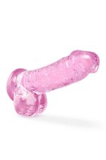 NATURALLY YOURS  6" CRYSTALLINE DILDO  ROSE - obrazek 3
