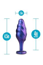 ANAL ADVENTURES MATRIX BUMPED BLING PLUG SAPPHIRE - obrazek 3