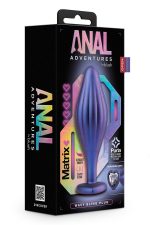 ANAL ADVENTURES MATRIX WAVY BLING PLUG SAPPHIRE
