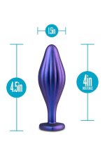 ANAL ADVENTURES MATRIX WAVY BLING PLUG SAPPHIRE - obrazek 3