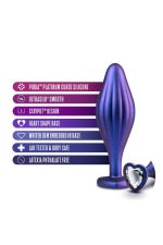 ANAL ADVENTURES MATRIX WAVY BLING PLUG SAPPHIRE - obrazek 4