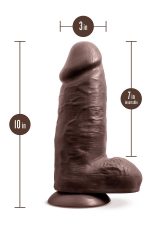 AU NATUREL CHUB 10" DILDO CHOCOLATE - obrazek 4