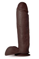 AU NATUREL HUGE 10" DILDO CHOCOLATE - obrazek 2