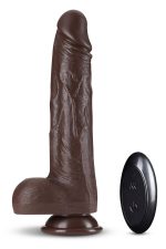 DR. SKIN SILICONE DR. MURPHY 8Â INCH THRUSTING DILDO CHOCOLATE - obrazek 2
