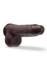 DR. SKIN SILICONE DR. MURPHY 8Â INCH THRUSTING DILDO CHOCOLATE - obrazek 3