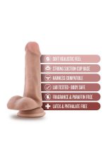 DR. SKIN DR. JEFFREY 6.5 INCH DILDO WITH BALLS BEIGE - obrazek 4