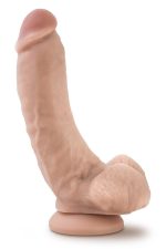 DR. SKIN MR. MAYOR 9 INCH DILDO WITH BALLS BEIGE - obrazek 2