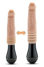 DR. SKIN SILICONE DR. KNIGHT THRUSTING GYRATING VIBRATING DILDO BEIGE - obrazek 3