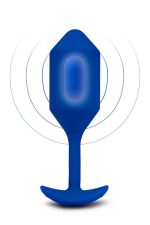 B-VIBE VIBRATING SNUG PLUG 4 NAVY - obrazek 2