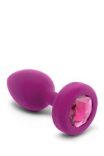 B-VIBE VIBRATING JEWEL PLUG S/M FUCHSIA - obrazek 5