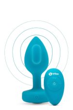 B-VIBE VIBRATING JEWEL PLUG S/M TEAL - obrazek 3