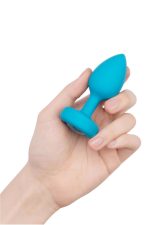 B-VIBE VIBRATING JEWEL PLUG S/M TEAL - obrazek 4