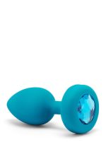 B-VIBE VIBRATING JEWEL PLUG S/M TEAL - obrazek 5