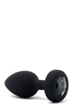 B-VIBE VIBRATING JEWEL PLUG M/L BLACK - obrazek 5