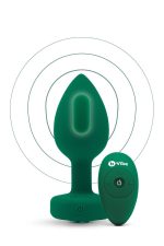 B-VIBE VIBRATING JEWEL PLUG M/L EMERALD GREEN - obrazek 3