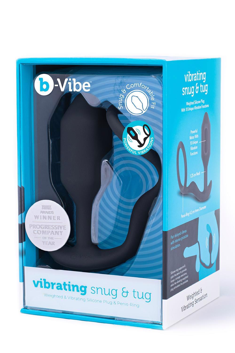 35-380313 B-VIBE VIBRATING SNUG & TUG M BLACK - obrazek 1