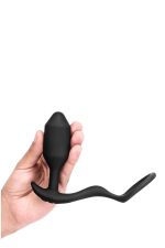 B-VIBE VIBRATING SNUG & TUG M BLACK - obrazek 3