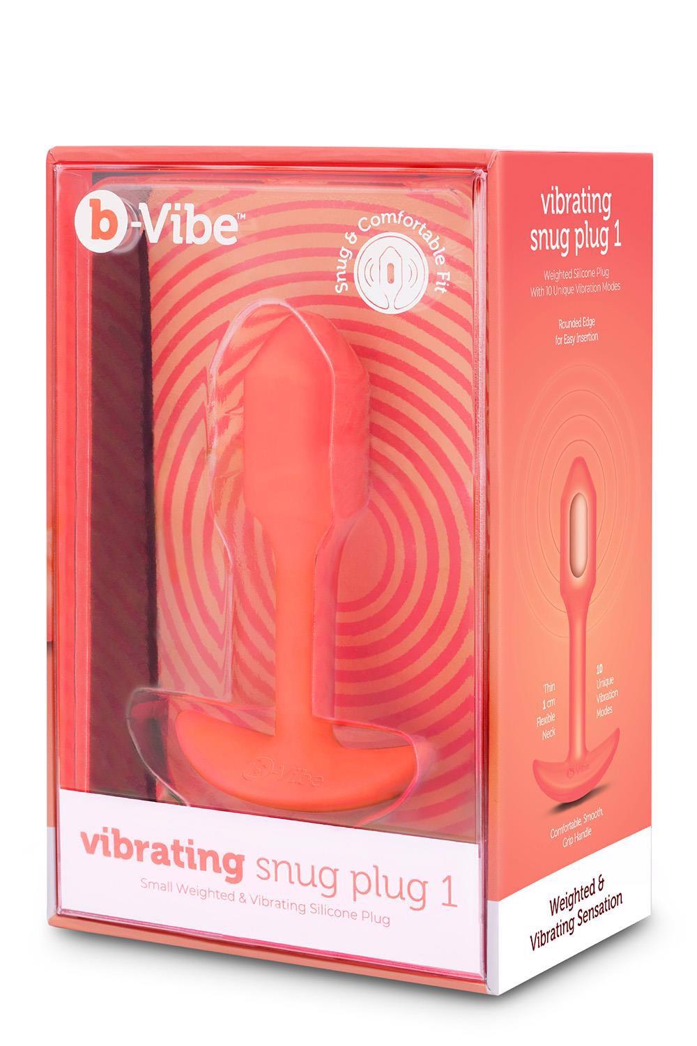 35-380315 B-VIBE VIBRATING SNUG PLUG 1 ORANGE - obrazek 1