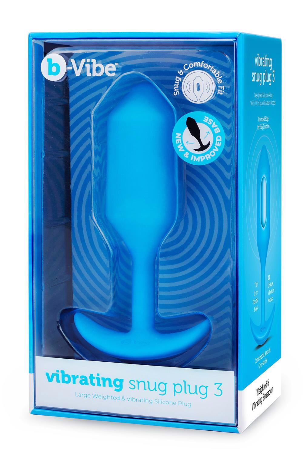 35-380316 B-VIBE VIBRATING SNUG PLUG 3 BLUE - obrazek 1