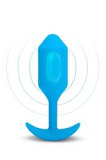 B-VIBE VIBRATING SNUG PLUG 3 BLUE - obrazek 2