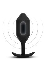 B-VIBE VIBRATING SNUG PLUG 5 BLACK - obrazek 2