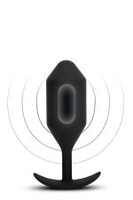 B-VIBE VIBRATING SNUG PLUG 5 BLACK - obrazek 3