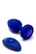 B-VIBE VIBRATING JEWEL PLUG L/XL NAVY - obrazek 4