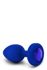 B-VIBE VIBRATING JEWEL PLUG L/XL NAVY - obrazek 5