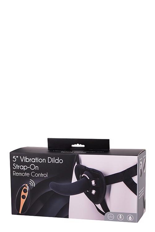 35-51128 5INCH VIBRATION DILDO STRAP-ON BLACK - obrazek 1